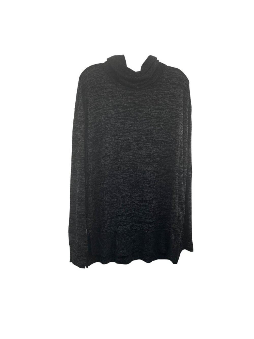 Gap Women's Cowl Neck Sweater Long Sleeve Black/Gray Size Large Lightweight